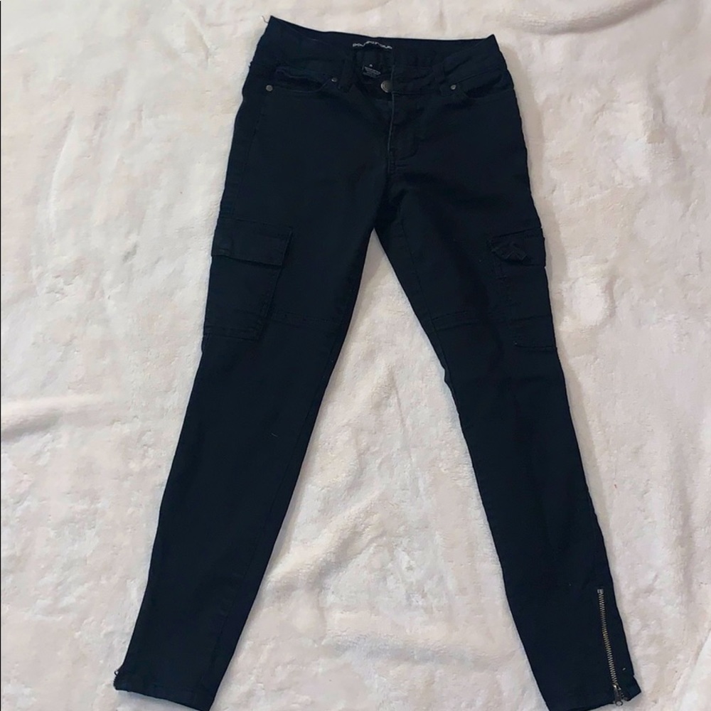 Black Denim-Like Pants